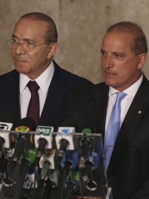 Entrevista, coletiva, ministro, Casa Civil, Eliseu PAdilha, Onyx Lorenzoni