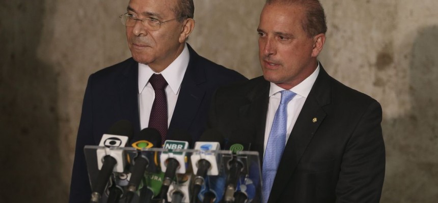Entrevista, coletiva, ministro, Casa Civil, Eliseu PAdilha, Onyx Lorenzoni