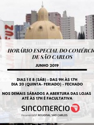 horário junho 2019