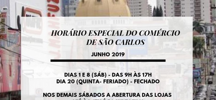 horário junho 2019