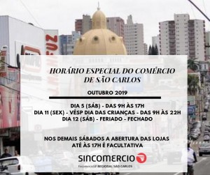 horário outubro 2019