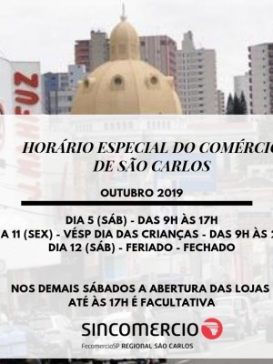 horário outubro 2019