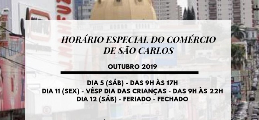 horário outubro 2019