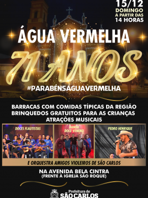 71 anos agua vermelha