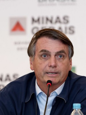 O presidente da República Jair Bolsonaro fala à imprensa