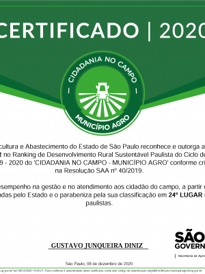 Certificado Município Agro