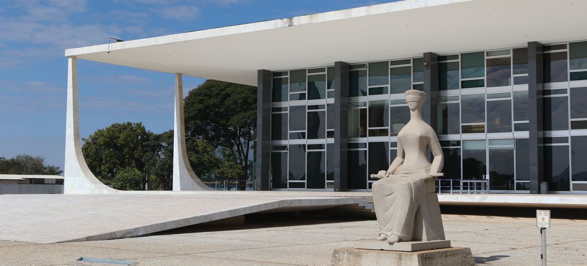 Palácio do Supremo Tribunal Federal na Praça dos Três poderes em Brasília
