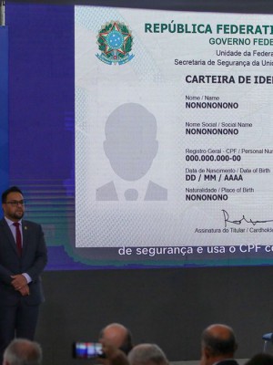 Solenidade de lançamento da Carteira de Identidade Nacional.
