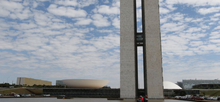 Palácio do Congresso Nacional na Praça dos Três poderes em Brasília