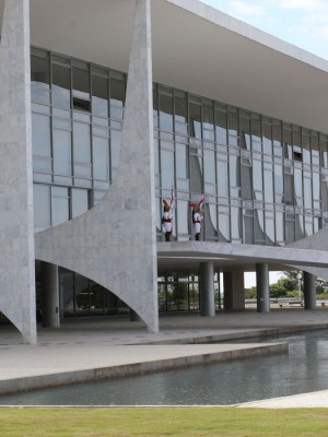Palácio do Planalto na Praça dos Três Poderes em Brasília