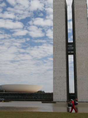 Palácio do Congresso Nacional na Praça dos Três poderes em Brasília